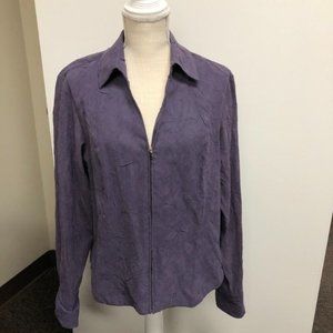 Coldwater Creek Blazer Jacket Women's Large - Purple